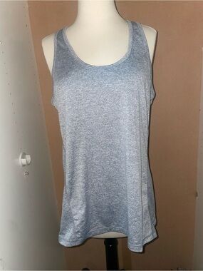 Icyzone Women's Light Gray Scoop Neck Racer Back Tank Top